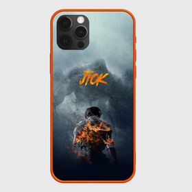 Чехол для iPhone 12 Pro с принтом JioK огонь в Петрозаводске, силикон | область печати: задняя сторона чехла, без боковых панелей | дым | монстры | огонь | персонаж | человек