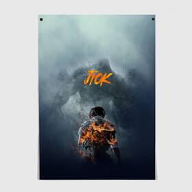 Постер с принтом JioK огонь в Петрозаводске, 100% бумага
 | бумага, плотность 150 мг. Матовая, но за счет высокого коэффициента гладкости имеет небольшой блеск и дает на свету блики, но в отличии от глянцевой бумаги не покрыта лаком | дым | монстры | огонь | персонаж | человек