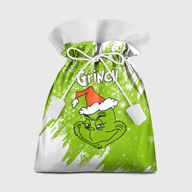 Подарочный 3D мешок с принтом Grinch Green. в Петрозаводске, 100% полиэстер | Размер: 29*39 см | 2022 | grinch | happy new year | merry christmas | год тигра | гринч | зима близко | нг | новогодний | новый год | новый год 2022 | рождество | снег | снежинки