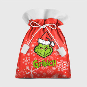 Подарочный 3D мешок с принтом Grinch Red. в Петрозаводске, 100% полиэстер | Размер: 29*39 см | Тематика изображения на принте: 2022 | grinch | happy new year | merry christmas | год тигра | гринч | зима близко | нг | новогодний | новый год | новый год 2022 | рождество | снег | снежинки