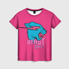 Женская футболка 3D с принтом Mr Beast Gaming Full Print (Pink edition) в Петрозаводске, 100% полиэфир ( синтетическое хлопкоподобное полотно) | прямой крой, круглый вырез горловины, длина до линии бедер | gamer | games | gaming | mr beast | mrbeast | youtube | блогеры | игры | мистер бист | ютуберы