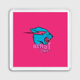 Магнит 55*55 с принтом Mr Beast Gaming Full Print (Pink edition) в Петрозаводске, Пластик | Размер: 65*65 мм; Размер печати: 55*55 мм | gamer | games | gaming | mr beast | mrbeast | youtube | блогеры | игры | мистер бист | ютуберы