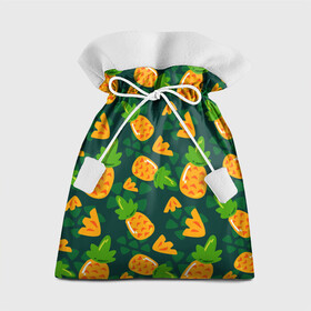 Подарочный 3D мешок с принтом Ананасы Много ананасов в Петрозаводске, 100% полиэстер | Размер: 29*39 см | ананас | ананасовый | ананасы | сладость | фрукт