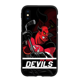 Чехол для iPhone XS Max матовый с принтом Нью Джерси Девилз New Jersey Devils в Петрозаводске, Силикон | Область печати: задняя сторона чехла, без боковых панелей | devils | hockey | new jersey | new jersey devils | nhl | usa | девилз | нхл | ньюджерси | ньюджерси девилз | спорт | сша | хоккей | шайба