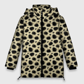 Женская зимняя куртка Oversize с принтом Шкура Леопарда (Leopard) в Петрозаводске, верх — 100% полиэстер; подкладка — 100% полиэстер; утеплитель — 100% полиэстер | длина ниже бедра, силуэт Оверсайз. Есть воротник-стойка, отстегивающийся капюшон и ветрозащитная планка. 

Боковые карманы с листочкой на кнопках и внутренний карман на молнии | jaguar | leopard | ocelot | predator | гепард | дикая кошка | животное | зверь | кот | леопард | леопардовые пятна | оцелот | хищная кошка | хищник | ягуар