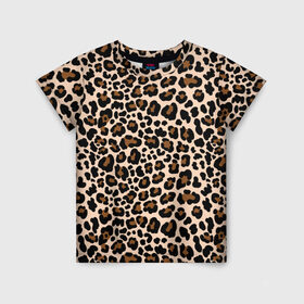 Детская футболка 3D с принтом Леопардовые Пятна в Петрозаводске, 100% гипоаллергенный полиэфир | прямой крой, круглый вырез горловины, длина до линии бедер, чуть спущенное плечо, ткань немного тянется | Тематика изображения на принте: jaguar | leopard | ocelot | predator | гепард | дикая кошка | животное | зверь | кот | леопард | леопардовые пятна | оцелот | хищная кошка | хищник | ягуар