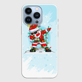 Чехол для iPhone 13 Pro с принтом Santa Dabbing в гирлянде. в Петрозаводске,  |  | 2022 | dabbing | happy new year | merry christmas | santa dabbing | год тигра | зима близко | нг | новогодний | новогодний тигр | новый год | новый год 2022 | рождество | символ 2022 года | снег | снежинки