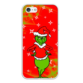 Чехол для iPhone 5/5S матовый с принтом Новогодний Grinch на танцполе. в Петрозаводске, Силикон | Область печати: задняя сторона чехла, без боковых панелей | 2022 | grinch | happy new year | merry christmas | год тигра | гринч | зима близко | нг | новогодний | новый год | новый год 2022 | рождество | снег | снежинки