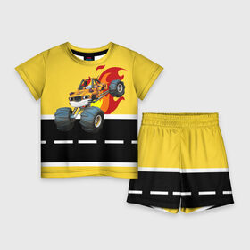 Детский костюм с шортами 3D с принтом Вспыш и чудо машинки  Рык в Петрозаводске,  |  | вспыш | детский | желтый | машина | машинки | монстрак | мультик | мультфильм | персонаж | рык | чудо