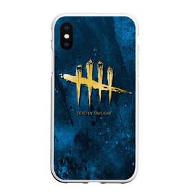 Чехол для iPhone XS Max матовый с принтом Dead by Daylight Golden Logo в Петрозаводске, Силикон | Область печати: задняя сторона чехла, без боковых панелей | daylight | выживание | дед бай дейлайт | мертвы к рассвету | охотник | ужасы | хоррор