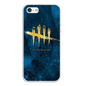 Чехол для iPhone 5/5S матовый с принтом Dead by Daylight Golden Logo в Петрозаводске, Силикон | Область печати: задняя сторона чехла, без боковых панелей | daylight | выживание | дед бай дейлайт | мертвы к рассвету | охотник | ужасы | хоррор