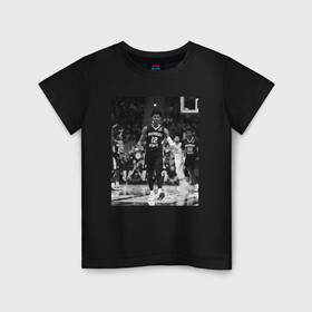 Детская футболка хлопок с принтом Морант Джа НБА в Петрозаводске, 100% хлопок | круглый вырез горловины, полуприлегающий силуэт, длина до линии бедер | ja morant | баскетболист | джа морант | мемфис гриззлис | мюррей стейт рейсерс | нба