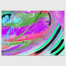 Поздравительная открытка с принтом Красочный взрыв в Петрозаводске, 100% бумага | плотность бумаги 280 г/м2, матовая, на обратной стороне линовка и место для марки
 | абстракция | краски | пестрый | хаос | цветной