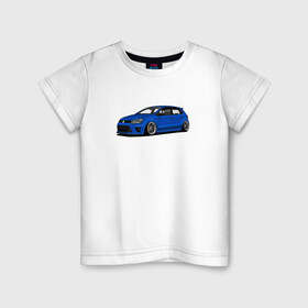 Детская футболка хлопок с принтом VW Polo stance art в Петрозаводске, 100% хлопок | круглый вырез горловины, полуприлегающий силуэт, длина до линии бедер | polo | stance | volkswagen | vw | vwpolo