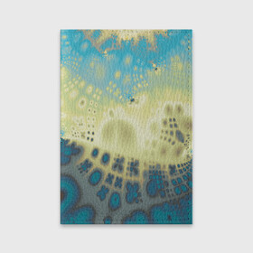 Обложка для паспорта матовая кожа с принтом Коллекция Journey Бриз 126-2 в Петрозаводске, натуральная матовая кожа | размер 19,3 х 13,7 см; прозрачные пластиковые крепления | Тематика изображения на принте: abstraction | blue | color | fractal | yellow | абстракция | желтый | на витрину | фрактал | цветной