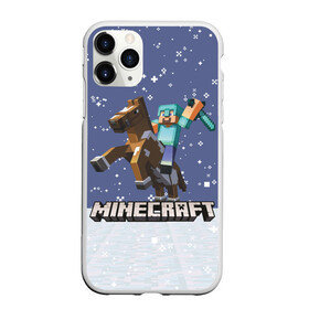 Чехол для iPhone 11 Pro Max матовый с принтом Майнкрафт Зима в Петрозаводске, Силикон |  | horse | minecraft | steve | биом | зима | конь | майнкрафт | снежный | стив