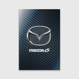 Обложка для паспорта матовая кожа с принтом MAZDA 6 - Карбон в Петрозаводске, натуральная матовая кожа | размер 19,3 х 13,7 см; прозрачные пластиковые крепления | Тематика изображения на принте: auto | logo | mazda | mazda 6 | moto | symbol | авто | автомобиль | гонки | знак | карбон | лого | логотип | логотипы | мазда | марка | машина | мото | символ | символы