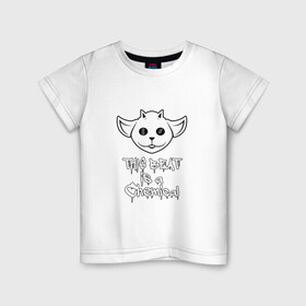 Детская футболка хлопок с принтом Монстрик (ужас) в Петрозаводске, 100% хлопок | круглый вырез горловины, полуприлегающий силуэт, длина до линии бедер | монстрик | мужчине | подарок | тор | ужас