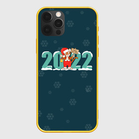 Чехол для iPhone 12 Pro с принтом Новый год 2022 | Год тигра в Петрозаводске, силикон | область печати: задняя сторона чехла, без боковых панелей | 2022 | christmas | new year | год тигра | наступающий год | новогодний | новый год | рождественский | рождество | рождество христово | с новым годом | святки | тигр | тигренок