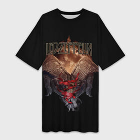 Платье-футболка 3D с принтом Led Zeppelin Wings в Петрозаводске,  |  | Тематика изображения на принте: alternative | led zeppelin | metall | music | rock | альтернатива | лед зеппелин | лэд зепелин | металл | музыка | рок