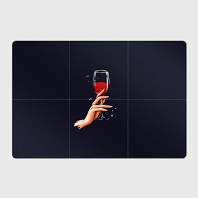 Магнитный плакат 3Х2 с принтом Пьём? в Петрозаводске, Полимерный материал с магнитным слоем | 6 деталей размером 9*9 см | Тематика изображения на принте: 2022 | бокал вина | вино | нг | новогодний | новый год