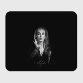 Прямоугольный коврик для мышки с принтом Adele Icon в Петрозаводске, натуральный каучук | размер 230 х 185 мм; запечатка лицевой стороны | Тематика изображения на принте: девушка | имя | микрофон | певица | фото