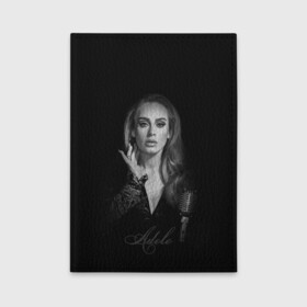 Обложка для автодокументов с принтом Adele Icon в Петрозаводске, натуральная кожа |  размер 19,9*13 см; внутри 4 больших “конверта” для документов и один маленький отдел — туда идеально встанут права | девушка | имя | микрофон | певица | фото