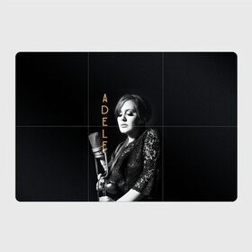 Магнитный плакат 3Х2 с принтом Певица Adele в Петрозаводске, Полимерный материал с магнитным слоем | 6 деталей размером 9*9 см | Тематика изображения на принте: девушка | имя | микрофон | надпись | певица