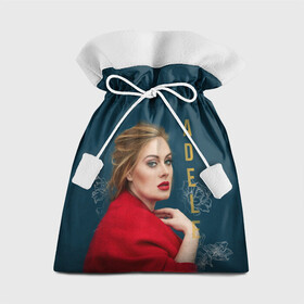 Подарочный 3D мешок с принтом Portrait Adele в Петрозаводске, 100% полиэстер | Размер: 29*39 см | Тематика изображения на принте: имя | лицо | надпись | певица | портрет
