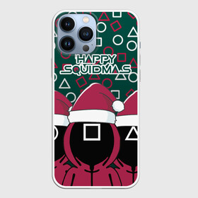 Чехол для iPhone 13 Pro Max с принтом Happy Squidmas 2022 в Петрозаводске,  |  | 2022 | happy | squidmas | год | игра | кальмара | корейский | новогодний | новый | сериал | солдат | топчик