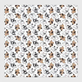 Магнитный плакат 3Х3 с принтом Бульдожики в Петрозаводске, Полимерный материал с магнитным слоем | 9 деталей размером 9*9 см | animal | bulldog | dog | french bulldog | french bulldog p | pit bull | бойцовская собака | бульдог | год собаки | друг человека | животное | зверь | кинолог | пёс | питбуль | собака французский бульдог | собаковод