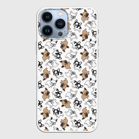 Чехол для iPhone 13 Pro Max с принтом Бульдожики в Петрозаводске,  |  | animal | bulldog | dog | french bulldog | french bulldog p | pit bull | бойцовская собака | бульдог | год собаки | друг человека | животное | зверь | кинолог | пёс | питбуль | собака французский бульдог | собаковод