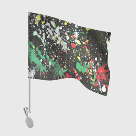 Флаг для автомобиля с принтом Кляксомания в Петрозаводске, 100% полиэстер | Размер: 30*21 см | абстракция | кляксы | мазки | пестрый | пятна | цветной