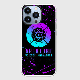 Чехол для iPhone 13 Pro с принтом PORTAL NEON   ПОРТАЛ НЕОН в Петрозаводске,  |  | aperture laboratories | glados | half life | neon | portal | portal 2 | valve | гладос | неон | портал | портал 2 | халф лайф | челл