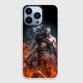 Чехол для iPhone 13 Pro с принтом КРАТОС В ОГНЕ | GOD OF WAR (НА СПИНЕ) в Петрозаводске,  |  | Тематика изображения на принте: ascension | betrayal | chains of olympus | cratos | ghost of sparta | god of war | hack and slash | kratos | logo | ragnarok | rune | war | атрей | бог войны | война | год ов вар | год оф вар | игра | иероглифы | кратос | лого | логотип | рагнарёк | руны 