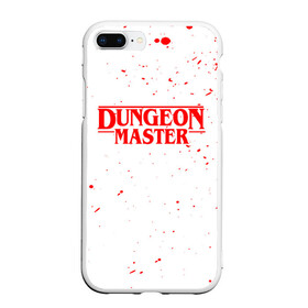 Чехол для iPhone 7Plus/8 Plus матовый с принтом DUNGEON MASTER BLOOD ГАЧИМУЧИ БЕЛЫЙ в Петрозаводске, Силикон | Область печати: задняя сторона чехла, без боковых панелей | Тематика изображения на принте: aniki | billy | boss | boy | bucks | dark | deep | door | dungeon | fantasy | gachi | gachimuchi | gym | hundred | master | muchi | next | stranger | the | things | three | van | wee | билли | ван | гачи | гачимучи | дела | мучи | 