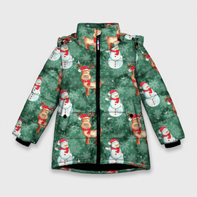 Зимняя куртка для девочек 3D с принтом Новогоднее настроение Санта в Петрозаводске, ткань верха — 100% полиэстер; подклад — 100% полиэстер, утеплитель — 100% полиэстер. | длина ниже бедра, удлиненная спинка, воротник стойка и отстегивающийся капюшон. Есть боковые карманы с листочкой на кнопках, утяжки по низу изделия и внутренний карман на молнии. 

Предусмотрены светоотражающий принт на спинке, радужный светоотражающий элемент на пуллере молнии и на резинке для утяжки. | 2022 | год тигра | новый год | новый год 2022 | символ года | тигр | тигренок | тигрица | тигры