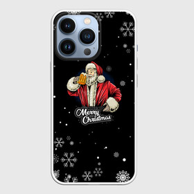 Чехол для iPhone 13 Pro с принтом Merry Christmas Санта с пивом в Петрозаводске,  |  | 2022 | happy new year | merry christmas | santa | год тигра | зима близко | нг | новогодний | новогодний санта | новый год | новый год 2022 | рождество | санта | символ 2022 года | снег