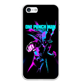 Чехол для iPhone 5/5S матовый с принтом Неоновый Сайтама One Punch-Man в Петрозаводске, Силикон | Область печати: задняя сторона чехла, без боковых панелей | hagemanto | one punch man | one punchman | onepunchman | saitama | sensei | аниме | ван панч мен | ванпанчмен | лысый плащ | манга | сайтама | сильнейший человек | учитель | человек одинудар | человек одного удара