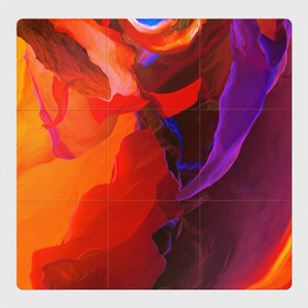Магнитный плакат 3Х3 с принтом Акварельная Феерия в Петрозаводске, Полимерный материал с магнитным слоем | 9 деталей размером 9*9 см | абстракция | акварель | акварельная абстракция | рисунок | цвета
