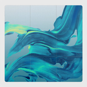 Магнитный плакат 3Х3 с принтом Акварельные Мазки в Петрозаводске, Полимерный материал с магнитным слоем | 9 деталей размером 9*9 см | абстракция | акварель | акварельные волны | волны | рисунок