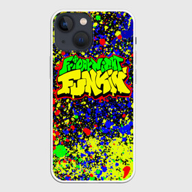 Чехол для iPhone 13 mini с принтом Friday Night Funkin Logo Acid Style в Петрозаводске,  |  | friday night funkin | ночь пятницы фанкин | пятничный вечер фанкин | фрайдей найт фанкин | фридей найт фанкин