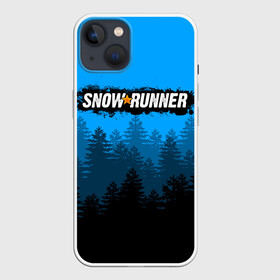 Чехол для iPhone 13 с принтом SNOWRUNNER СНОУРАННЕР ЛЕС в Петрозаводске,  |  | game | snow runner | snowrunner | грузовик | дальнобойщик | игра | симулятор | сноу раннер | сноураннер