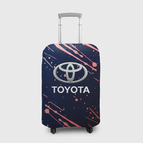 Чехол для чемодана 3D с принтом Toyota градиент. в Петрозаводске, 86% полиэфир, 14% спандекс | двустороннее нанесение принта, прорези для ручек и колес | auto | sport | toyota | авто | автомобиль | бренд | спорт | тойота