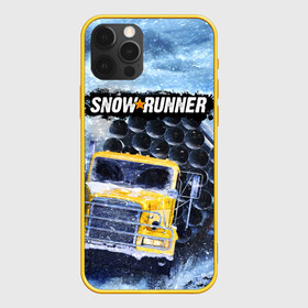 Чехол для iPhone 12 Pro с принтом SNOWRUNNER ART СНОУРАННЕР АРТ в Петрозаводске, силикон | область печати: задняя сторона чехла, без боковых панелей | game | snow runner | snowrunner | winter | грузовик | дальнобойщик | зима | игра | лес | симулятор | снег | сноу раннер | сноураннер