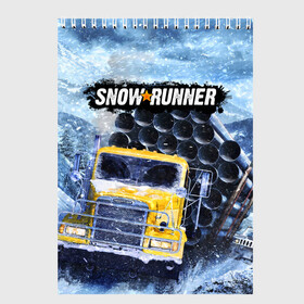 Скетчбук с принтом SNOWRUNNER ART СНОУРАННЕР АРТ в Петрозаводске, 100% бумага
 | 48 листов, плотность листов — 100 г/м2, плотность картонной обложки — 250 г/м2. Листы скреплены сверху удобной пружинной спиралью | game | snow runner | snowrunner | winter | грузовик | дальнобойщик | зима | игра | лес | симулятор | снег | сноу раннер | сноураннер