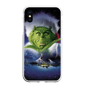 Чехол для iPhone XS Max матовый с принтом Гринч The Grinch в Петрозаводске, Силикон | Область печати: задняя сторона чехла, без боковых панелей | grinch | гринч | дед мороз | джим керри | елка | кино | новый год | рождество | санта | снег | снежинка