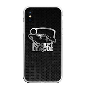 Чехол для iPhone XS Max матовый с принтом Rocket League Metal Logo в Петрозаводске, Силикон | Область печати: задняя сторона чехла, без боковых панелей | auto | avto | car | race | rocket league | авто | гонки | машина | рокет лига | тачка