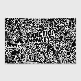 Флаг-баннер с принтом Arctic monkeys Pattern в Петрозаводске, 100% полиэстер | размер 67 х 109 см, плотность ткани — 95 г/м2; по краям флага есть четыре люверса для крепления | alternative | arctic monkeys | metall | music | rock | альтернатива | арктик монкейс | арктические обезьяны | металл | музыка | рок