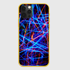 Чехол для iPhone 12 Pro с принтом NEON LINES Glowing Lines Effect в Петрозаводске, силикон | область печати: задняя сторона чехла, без боковых панелей | rave neon | живые линии | неновые лучи | неон | неоновая лампа | неоновая ночь | неоновые ленты | неоновые линии разных цветов | неоновый рейв | светящиеся линии | флекс неон | эффект неона